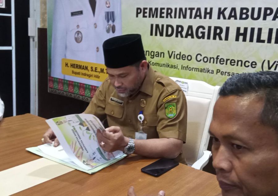Bupati Inhil Diwakili Staff Ahli Menghadiri Rakor Pengendalian Inflasi Daerah