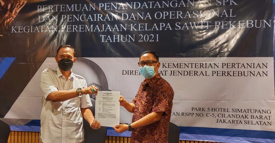 Dapat Target 2.000 Ha Tahun 2021, Kadis Perkebunan Inhil Teken MOU Program PSR Kelapa Sawit