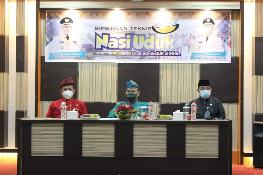 Dinas PMD Inhil dan Disdukpencapil Bersinergi Gelar Bimtek Nasi Uduk