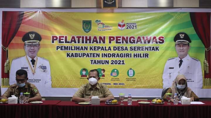 Dinas PMD Inhil Gelar Pelatihan Pengawas Pilkades Serentak