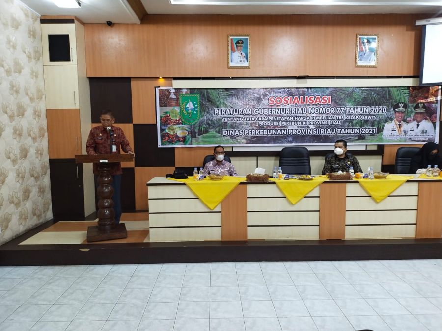 Disbun Provinsi Laksanakan Sosialisasi Pergub Riau Nomor 77 Tahun 2020 di Inhil