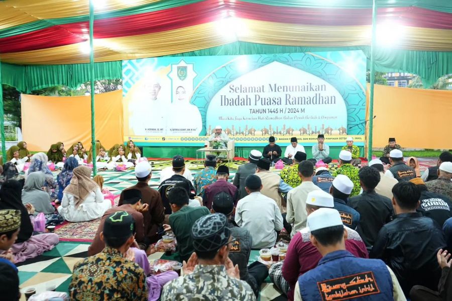 Hari Ke-10 Ramadhan 1445, Pemkab Inhil Amaliyah Sekaligus Laksanakan Buka Puasa Bersama