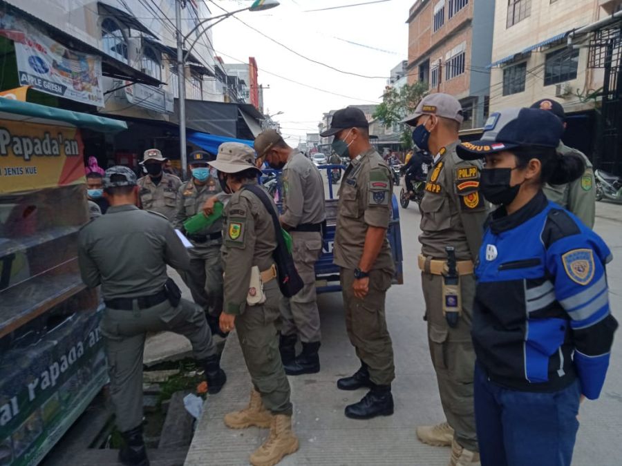 Satpol PP Inhil Kembali Tertibkan PKL di Jalan Abdul Manaf